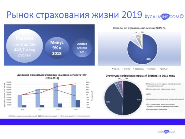 Анализ Агентского рынка страхования жизни в России по итогам 2019 года